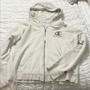 Champion Kids Beige Zip-Up Hoodie